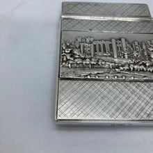 Load image into Gallery viewer, Silver Castle Top Card Case Nathaniel Mills Warwick Castle And Kenilworth Castle