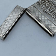 Load image into Gallery viewer, Silver Castle Top Card Case Nathaniel Mills Warwick Castle And Kenilworth Castle