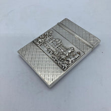 Load image into Gallery viewer, Silver Castle Top Card Case Nathaniel Mills Warwick Castle And Kenilworth Castle