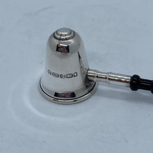 Load image into Gallery viewer, Hallmarked Silver Candle Snuffer With Turned Wooden Handle - Small