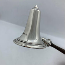 Load image into Gallery viewer, Large Hallmarked Silver Candle Snuffer With Turned Wooden Handle