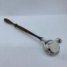 Load image into Gallery viewer, Large Hallmarked Silver Candle Snuffer With Turned Wooden Handle