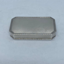 Load image into Gallery viewer, Continental Silver Snuff Box With Canted Corners 1924