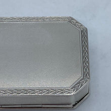 Load image into Gallery viewer, Continental Silver Snuff Box With Canted Corners 1924