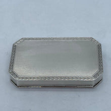 Load image into Gallery viewer, Continental Silver Snuff Box With Canted Corners 1924