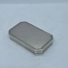 Load image into Gallery viewer, Continental Silver Snuff Box With Canted Corners 1924