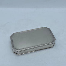 Load image into Gallery viewer, Continental Silver Snuff Box With Canted Corners 1924