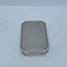 Load image into Gallery viewer, Continental Silver Snuff Box With Canted Corners 1924