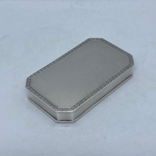 Load image into Gallery viewer, Continental Silver Snuff Box With Canted Corners 1924