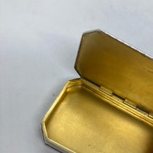 Load image into Gallery viewer, Continental Silver Snuff Box With Canted Corners 1924