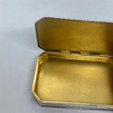 Load image into Gallery viewer, Continental Silver Snuff Box With Canted Corners 1924