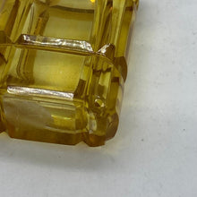 Load image into Gallery viewer, Silver Topped Scent Bottle Yellow Glass