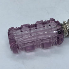 Load image into Gallery viewer, Silver Topped Purple Glass Scent Bottle