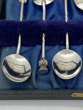 Load image into Gallery viewer, Set Of Six Silver Thistle Top Teaspoons John Millward Banks Chester 1926