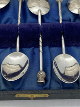 Load image into Gallery viewer, Set Of Six Silver Thistle Top Teaspoons John Millward Banks Chester 1926