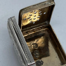 Load image into Gallery viewer, George IV Miniature Silver Vinaigrette John Bettridge Birmingham 1824