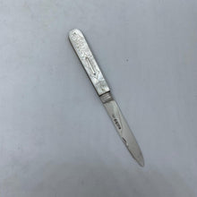 Load image into Gallery viewer, Silver And Mother Of Pearl Fruit Knife Hilliard And Thomason Birmingham 1853