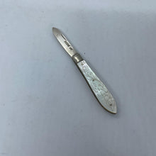 Load image into Gallery viewer, Miniature Silver And Mother Of Pearl Fruit Knife Sheffield 1906