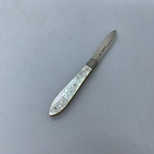Load image into Gallery viewer, Miniature Silver And Mother Of Pearl Fruit Knife Sheffield 1906
