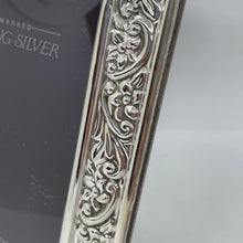 Load image into Gallery viewer, Hallmarked Silver Ornate Photograph Frame Sheffield 1996