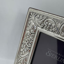 Load image into Gallery viewer, Hallmarked Silver Ornate Photograph Frame Sheffield 1994