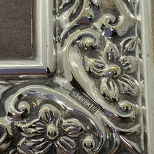 Load image into Gallery viewer, Hallmarked Silver Floral Photograph Frame Sheffield 1996