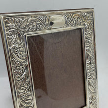 Load image into Gallery viewer, Hallmarked Silver Floral Photograph Frame Sheffield 1996