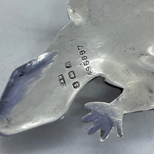 Load image into Gallery viewer, Hallmarked Solid Silver Alligator Pin Cushion Crisford & Norris 1925