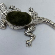 Load image into Gallery viewer, Hallmarked Solid Silver Alligator Pin Cushion Crisford & Norris 1925