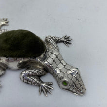 Load image into Gallery viewer, Hallmarked Solid Silver Alligator Pin Cushion Crisford & Norris 1925