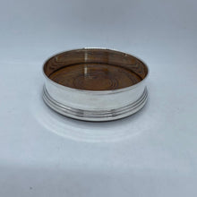 Load image into Gallery viewer, Hallmarked Silver Wine Bottle Coaster Broadway & Co 1979