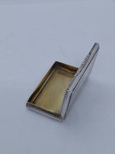 Load image into Gallery viewer, Early Victorian Silver Snuff Box Birmingham 1840