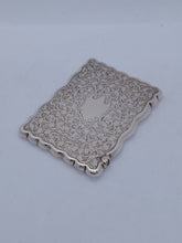 Load image into Gallery viewer, Hallmarked Victorian Silver Card Case William Hayes 1897