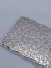 Load image into Gallery viewer, Hallmarked Victorian Silver Card Case William Hayes 1897