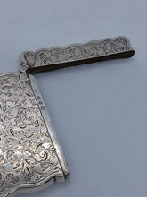 Load image into Gallery viewer, Hallmarked Victorian Silver Card Case William Hayes 1897