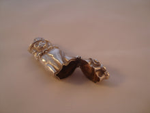 Load image into Gallery viewer, Hallmarked Silver Vesta Case Mr Punch's Dog Toby London 2004