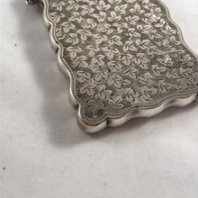 Load image into Gallery viewer, George V Solid Silver Hallmarked Card Case With Finger Chain Joseph Gloster 1913