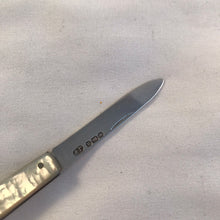 Load image into Gallery viewer, Silver And Mother Of Pearl Fruit Knife Sheffield 1905