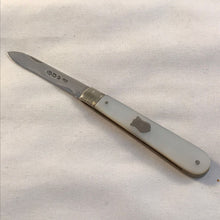 Load image into Gallery viewer, Silver And Mother Of Pearl Fruit Knife Sheffield 1917