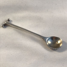 Load image into Gallery viewer, Silver And Blue Glass Salt Cellar And Pepperette Roberts & Belk Sheffield 1977