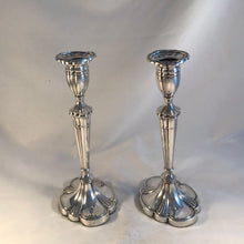 Load image into Gallery viewer, Pair Of Elizabeth II Silver Candlesticks Birmingham 1975