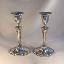 Load image into Gallery viewer, Pair Of Elizabeth II Silver Candlesticks Birmingham 1975