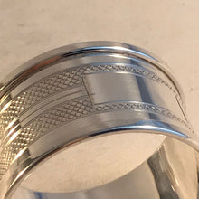 Load image into Gallery viewer, Pair Of Silver Napkin Rings With Engine Turned Decoration Birmingham 1948