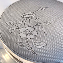 Load image into Gallery viewer, Silver Lidded Glass Dressing Table Jar Adie Brothers Birmingham 1957