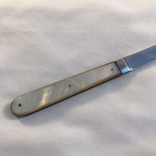 Load image into Gallery viewer, Silver And Mother Of Pearl Fruit Knife George Unite Sheffield 1845