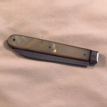 Load image into Gallery viewer, Silver And Mother Of Pearl Fruit Knife George Unite Sheffield 1845