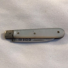 Load image into Gallery viewer, Miniature Silver And Mother Of Pearl Fruit Knife Sheffield 1903