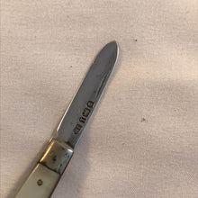 Load image into Gallery viewer, Miniature Silver And Mother Of Pearl Fruit Knife Sheffield 1903