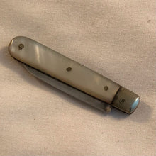 Load image into Gallery viewer, Miniature Silver And Mother Of Pearl Fruit Knife Sheffield 1903
