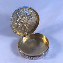Load image into Gallery viewer, Modern Round Silver Box Embossed With Putti And Cherubs London Import Marks
